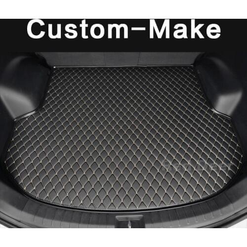Car trunk mat for Hyundai IX25 IX35 Creta Elantra Sonata Tucson Santa Fe Verna Accent Veloster Genesis Coupe Kona boot cargo rug
