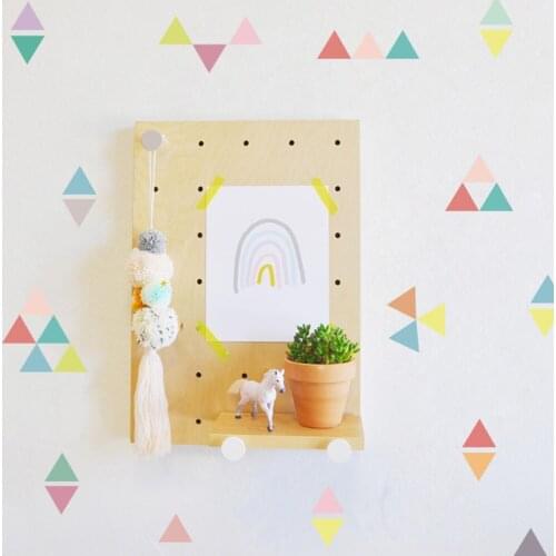 Colorful Triangle Decals Wall Sticker DIY Wall Mural Sticker for Children Room Decoration