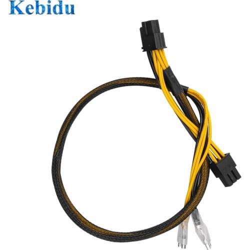 Hot 50CM PCI-E express Power Cable Dual PSU Power Supply 6 pin ATX 18AWG Adapter PSU Cable Riser Cable for Bitcoin Miner