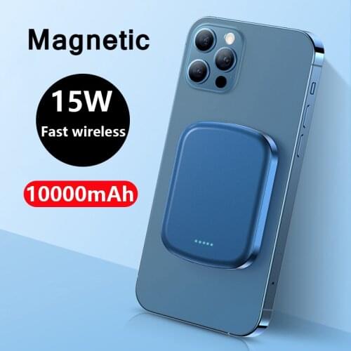 10000mAh Power Bank 15W Magnetic Wireless Fast Charger For magsafe powerbank Mobile Phone battery For iphone 12 xiaomi Samsung