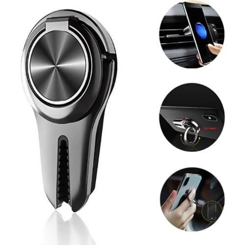 Multi-Function Universal Finger Ring Holder In Car Air Vent Mount Support Mobile Cell Smart Phone Stand For iPhone 8 Samsung S8