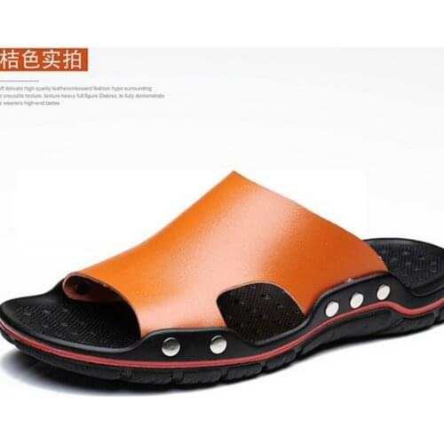 YSHUNIJ Sandals Mens 2021 Summer Slippers New soft-soled beach shoes drag out wearing non-slip casual sandals