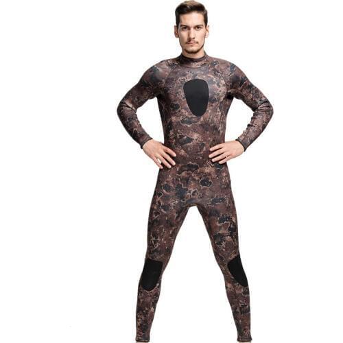 Mens Winter Warm Swimwear Rashguard Male Camouflage One Piece Swimsuit 3MM Neoprene Wetsuit Man Snorkeling Diving Suit