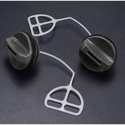 New 2pcs Plastic Oil Cap Gas Tank Fuel Cap for Garden Lawn Mower Grass Trimmer Chainsaw Machine Tool Accessories Replacement