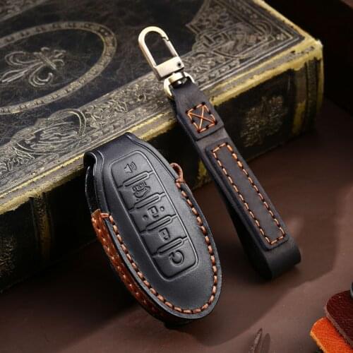 New Arrival Leather Car Key Case Protection Cover For Nissan Infiniti QX50 Q50L Car Holder Shell Car-Styling Accessories