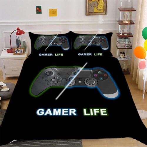 New Cartoon Gamepad Printed 3d Bedding Set Queen King Comforter Duvet Cover Set with Pillowcase Bedroom Decor Bed Linen Set