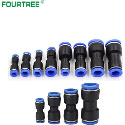 10Pcs Pneumatic Fittings Plastic Connector PU /PG For Air Water Hose Tube Push in Straight Gas Quick Connection 4mm 6mm 10mm