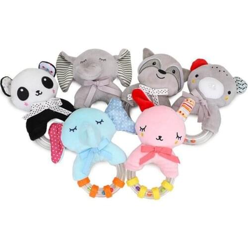 Childrens rattle baby toy 0 6 12 13 24 months and 0 months of educational toys for newborn babies with cute animal plush dolls