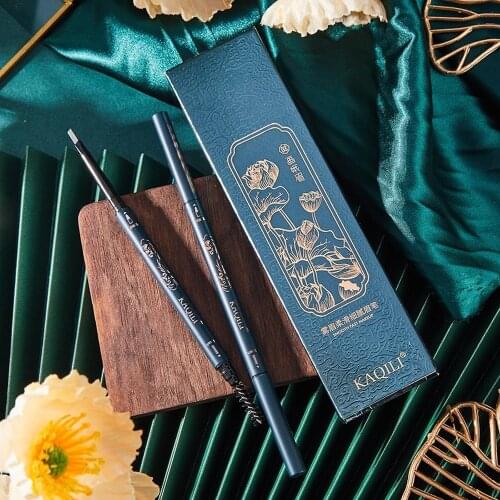 Fog Eyebrow Double-headed Ultra-fine Eyebrow Pencil Waterproof Sweat-proof Not Easy To Discolor Long-lasting Student Eye Makeup