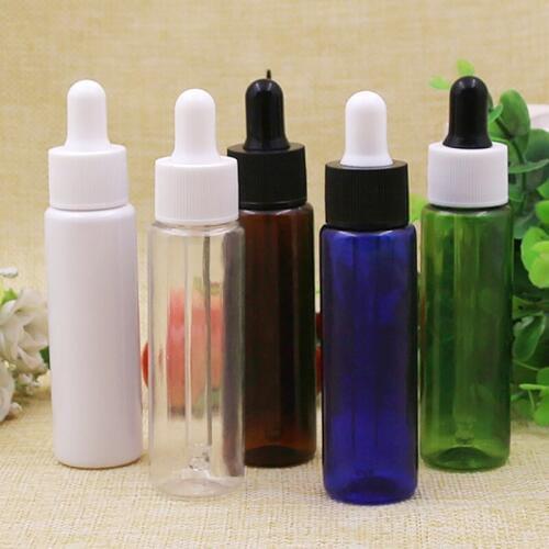 30ml X 50pcs Empty PET Bottle With Dropper , Essential Oil Dropper Bottles , Glass Tube For Oil , Essence , Perfume