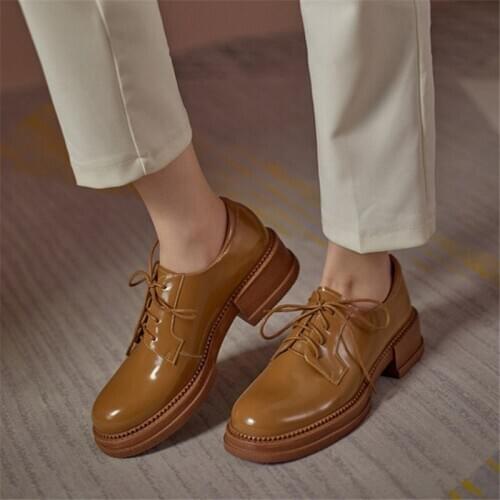 PXELENA Lace-up Shoes