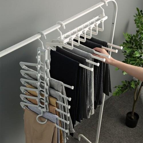 Trouser rack storage mobile home seamless strong multi-layer multi-functional pants clip