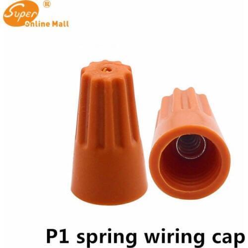 100pcs/lot P1 Insulated Splice Wire Twist Nut wire connector terminal conectores electricos terminator terminales