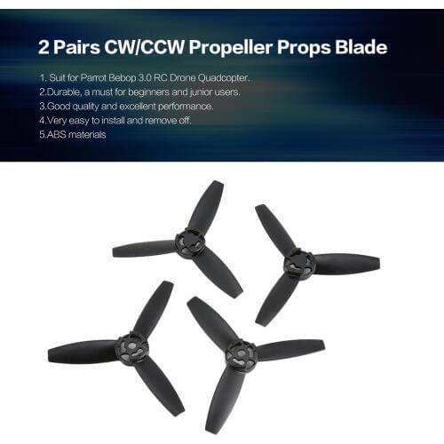 2 Pairs CW/CCW Propeller Props Blade for Parrot Bebop 3.0 RC Drone Quadcopter Aircraft UAV Spare Parts Accessories Component