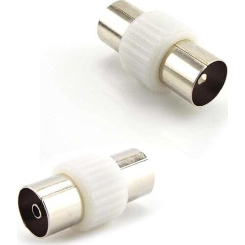 2pcs Male to Male / Female to Female TV Plug Jack for Antennas TV RF Coaxial Plugs Connector Adapter