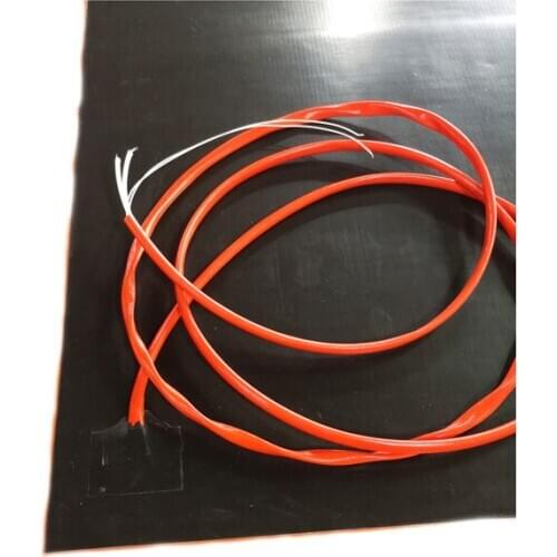 240V 4000W 800*1280*1.5mm Black Silicone 3D Printer Heater 100K Thermistor 3000mm Lead Wire
