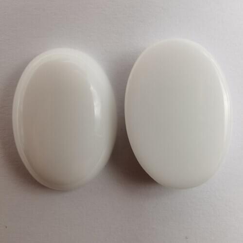 25x18MM Ceramic Whiteware Oval Cabochon Jewelry Making (2pcs/lot) H253