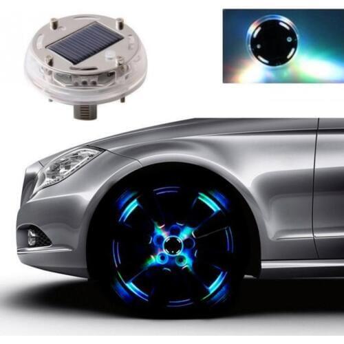 4 Modes 12 LED Waterproof Solar Led Flash Lamp Tyre Light Car Refitting accessories for fiat punto 500 bravo freemont stilo
