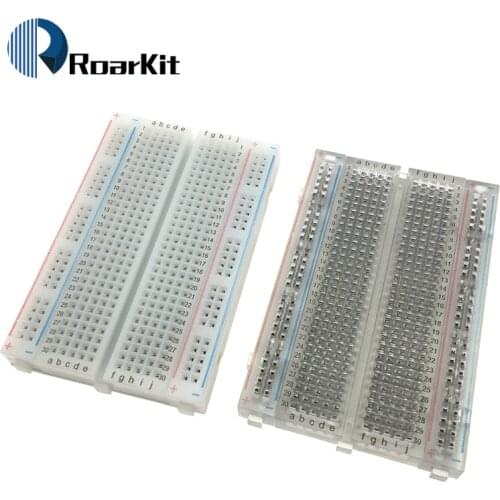 400 Tie Point Interlocking Solderless mini Breadboard Transparent breadboard for arduino 83X55 mm Crystal Breadboard