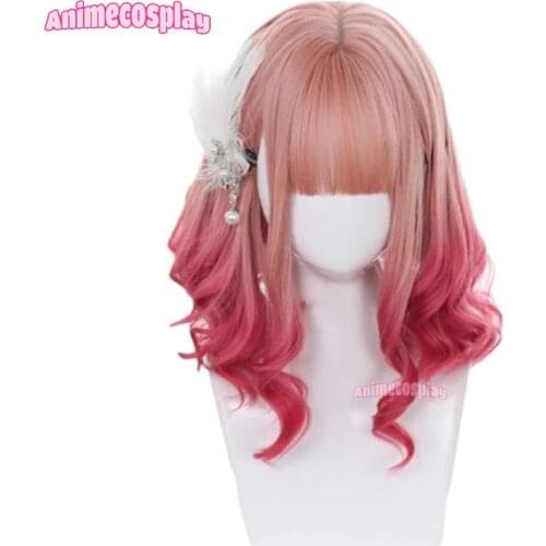 Розовые парики Animecosplay China At AliExpress