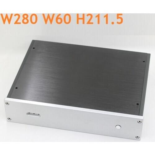 Preamp Amp Decoder Enclosure DIY Power Amplifier Housing 2806 Aluminum DAC Shell W280 W60 H211.5