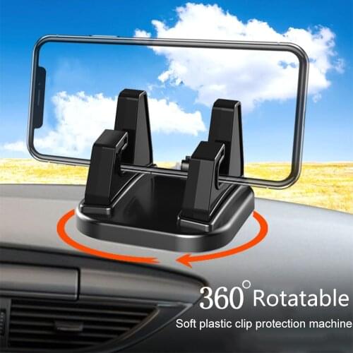 360 Degree Rotatable Car Phone Holder Sticky Silicone Navigation Bracket Accessories Car Center Console Brackets Mounts 0038