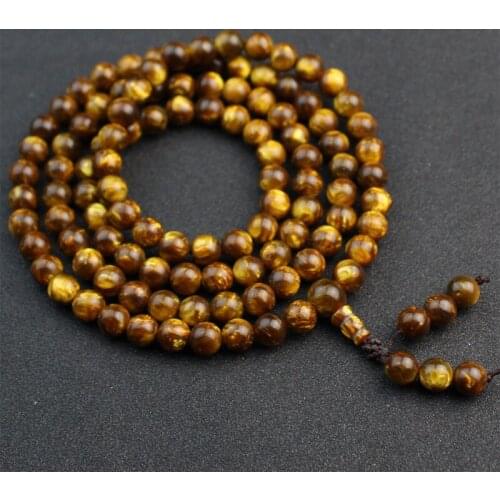 Golden Sea Willow Bracelet 108 Buddha Beads Jewelry Mens And Womens Rosary
