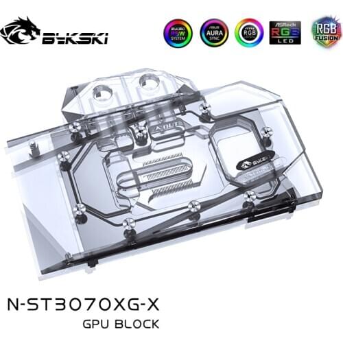 Bykski GPU Water Block For ZOTAC Geforce RTX 3070 X GAMING OC 8G/Twin Edge ,With Back Plate Watercooler ,N-ST3070XG-X