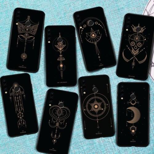 Tarot Cards Tattoo Phone Case For huawei honor 10i 10 lite 8x 9x 20 30 v30 pro mate 20 30 40 lite pro funda