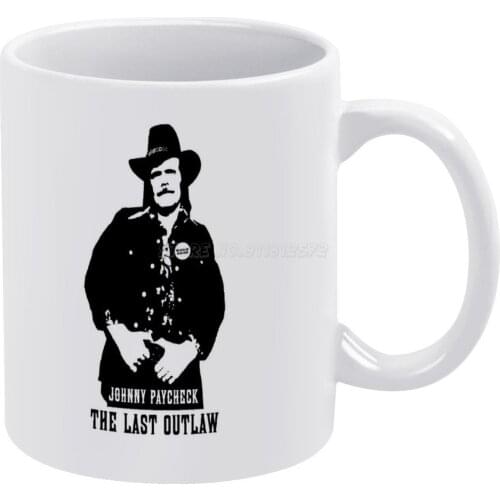 JOHNNY PAYCHECK OUTLAW COUNTRY MUSIC SUPER COOL T-SHIRT White Mug Vintage Mug New Unisex Size Mug Johnny Paycheck Country Music