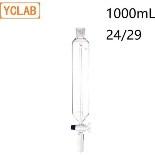 YCLAB 1000mL 24/29 Constant Pressure Funnel 1L with Graduation High Temperature Resistance Glass Lab Chemistry Equipment