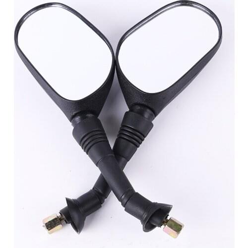 One Pair 8mm Motorcycle Black Rear View Mirror Motorbike Scooter Side Rear View Mirror For yamaha Honda Suzuki Kawasaki