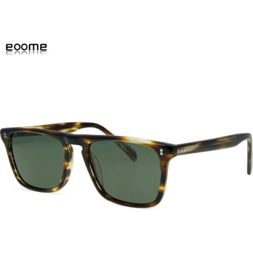 Eoome Men Summer Driving Polarized Lens UV Protection Vintage Square Shape Acetate High Qaulity Korea Style Sunglass 9547