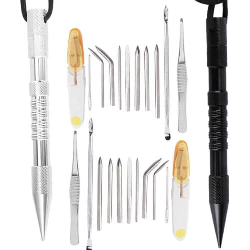 Paracord Stitching Needle Set Stainless Steel Umbrella Rope Needle Bracelet Flattener Knitting Needles DIY Bracelet Weaving Tool