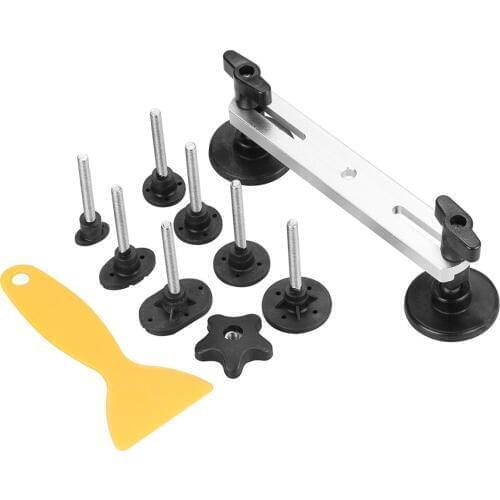 Sheet Metal Repair Tool Set PDR Tool Kit Paintless Dent Removal Car Body Repair Kit Pulling Bridge Dent Puller Adhesive Glue Rem