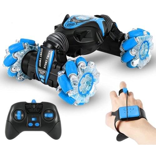 NEW 1:16 2.4G RC Car Watch Gesture Induction Twist Off-Road Vehicle With Light And Music RC Drift Stunt Deformation Car Kid Toy