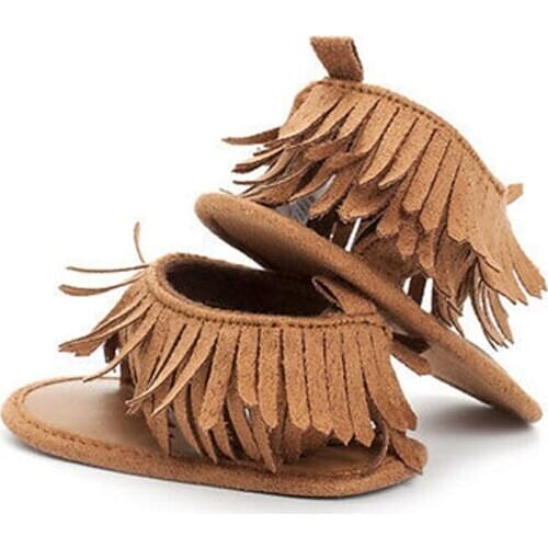 Wholesale Fashion Newborn Infant Baby Girls Princess Shoes tassel Toddler Summer Sandals Non-slip Shoes 0-12M