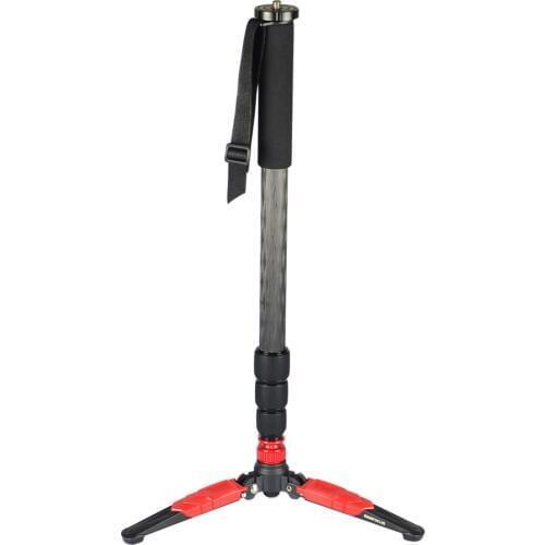 MINIFOCUS Professional 61-inch Camera 4 Series Carbon Fiber Monopod With Folding Base For DSLR Camera Handheld Gimbal Stabilizer