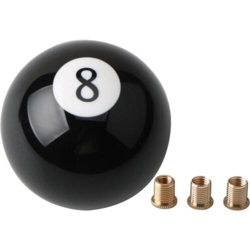Shift Knob 8 Ball Billiard Acrylic Gear Shift Lever Shift Knob Shaped Round Manual Gear Shift Knob Universal Fit for Car