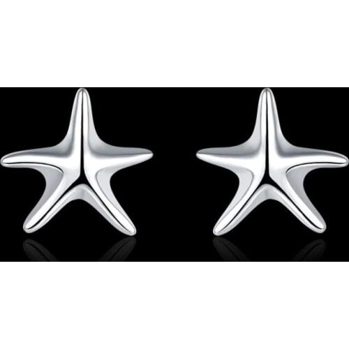 Garilina Starfish earrings foreign trade star silver color simple earrings AE2193