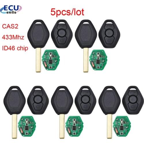 5PCS X 3 Buttons Smart Remote Key 315Mhz PCF7953 ID46 Chip for BMW CAS2 5 series E46 E60 E83 E53 E36 E38