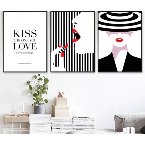 Scandinavian Modern Poster Line Drawing Canvas Painting Quote Art Print Nordic Line Art Wall Picture For Living Room Home Decor