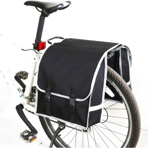 Bike Pannier Bags with Rain Cover and Reflective Strips Oxford Wear-resistant Waterproof MTB Bicycle Rear Seat Rack Panniers Bag