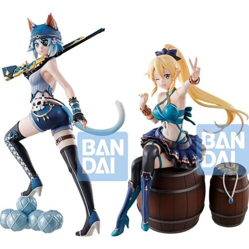 Tronzo Original Banpresto Sword Art Online Asada Shino Leafa Pirate Ver PVC Sexy Figure Anime SAO Sinon Suguha Figurine Toys