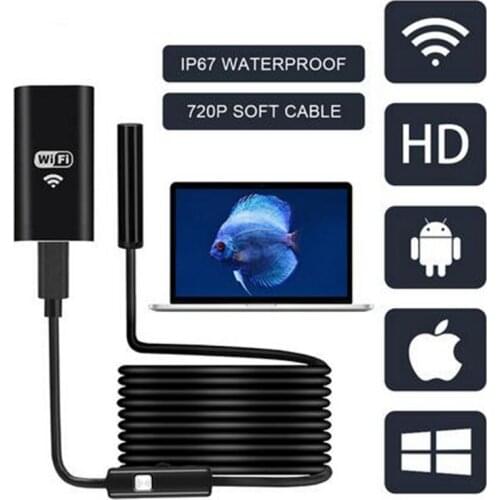 WIFI Endoscope Camera HD 1200P/720P 8mm Lens Wireless Waterproof Mini Inspection Camera Android IOS Phone WIFI Endoscope