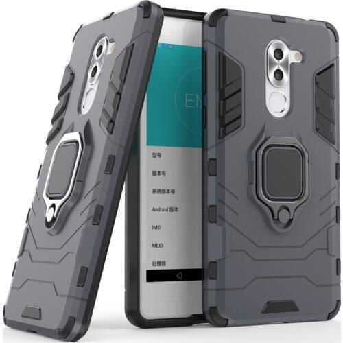 WolfRule Huawei Honor 6X Case TPU Hard PC Huawei GR5 2017 Case Ring Holder Stand Magnetic Armor Case Huawei Honor 6X Phone Funda