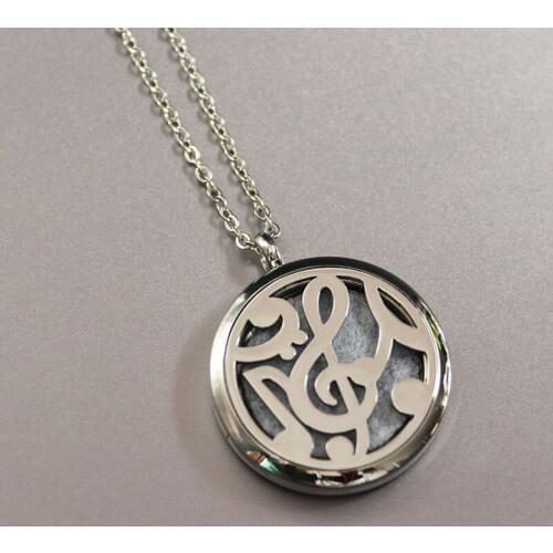 1pc Music Note Locket Box Stainless Steel Necklace Personalized Name Custom Musician Jewelry Pendants Necklaces Women Men Gift