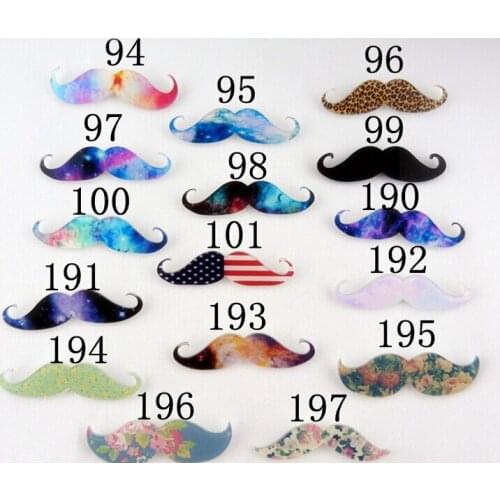 16Pcs In Funny Moustache Acrylic Badge Fashion Beard Flag Brooch Party Decoration Props