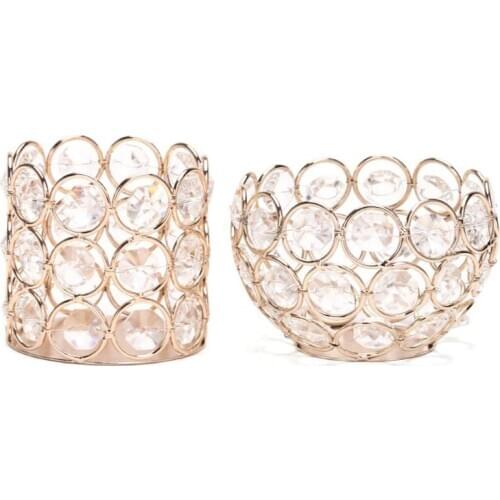 2 Styles Luxury Hollow Makeup Brushes Holder Container Metal Crystal Cosmetic Brushes Holder Makeup Storage Basket