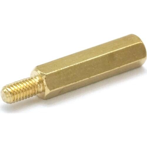 5pcs M3*18+6mm Thread Male x Female Hexagonal Brass PCB Standoffs Spacers Special Sales